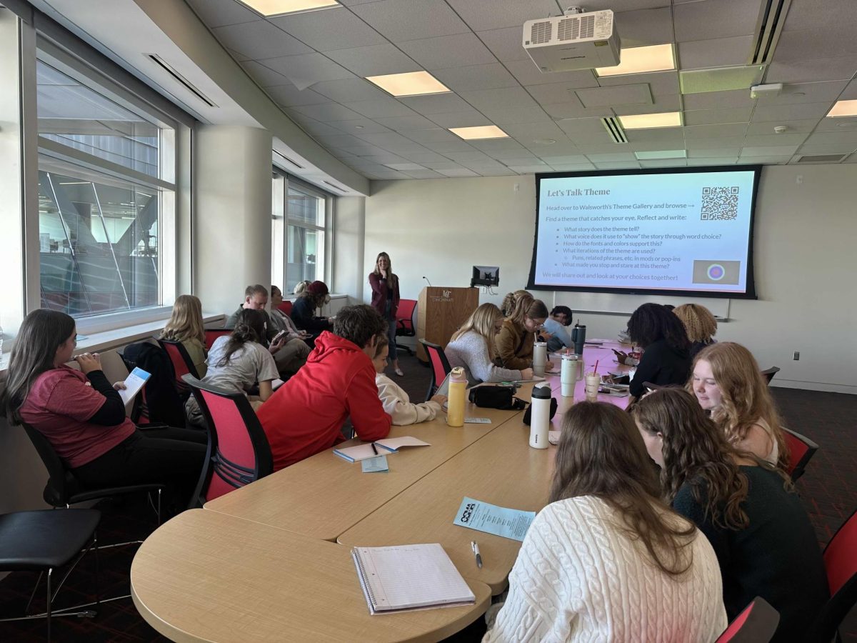 Students learn about yearbook theme at the 2024 Region 3 workshop at the University of Cincinnati.